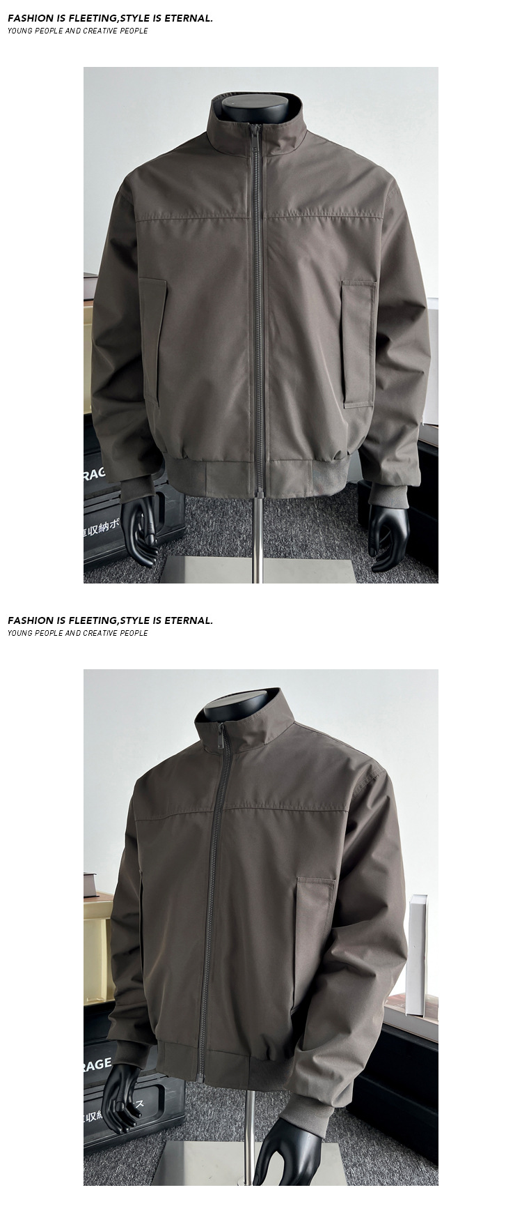 Giacca bomber americana uomo collo alla coreana baseball_voghion.com