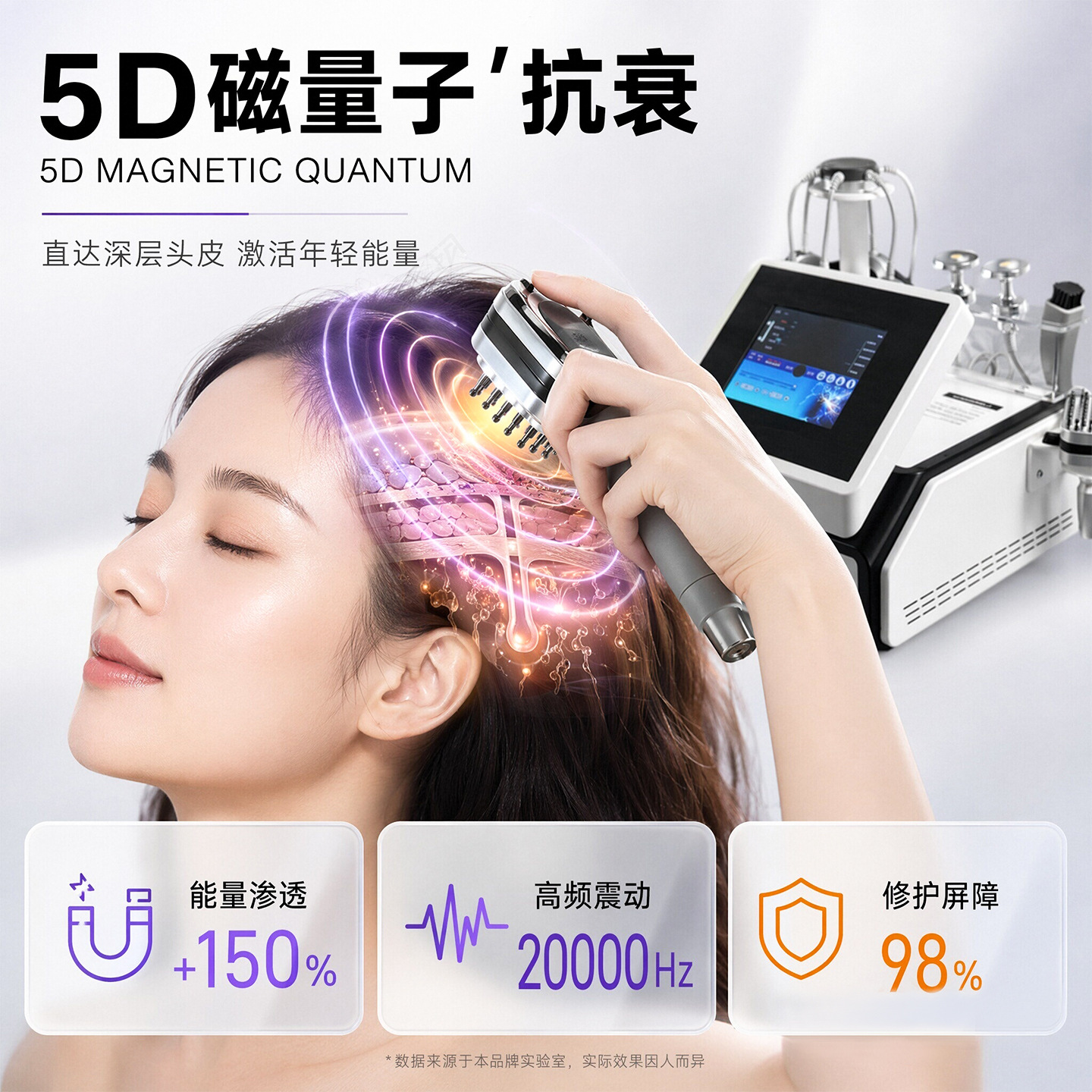 Dopamina 5D magnético antienvejecimiento cuántico instrumento de masaje cerebral de cabeza equipo de belleza antienvejecimiento profesional para el hogar