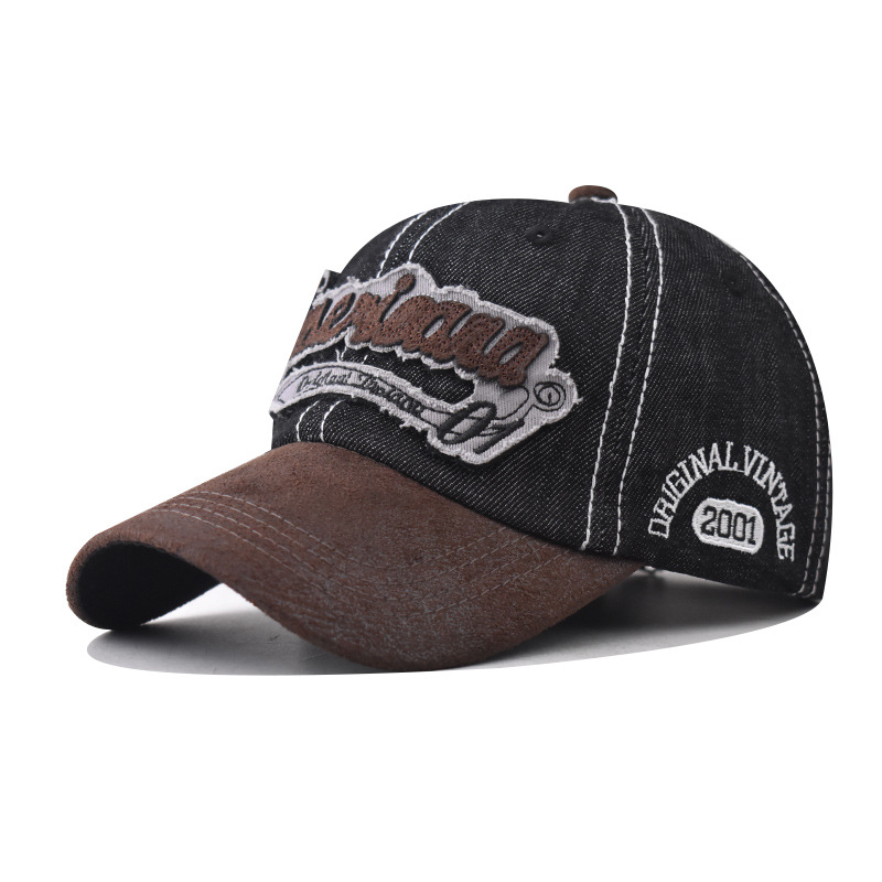 Nuevo cross-border hombre y mujer lavado con agua vaqueros America sombrero de béisbol frotado super buena sensación de alta calidad gorra de boca de pato