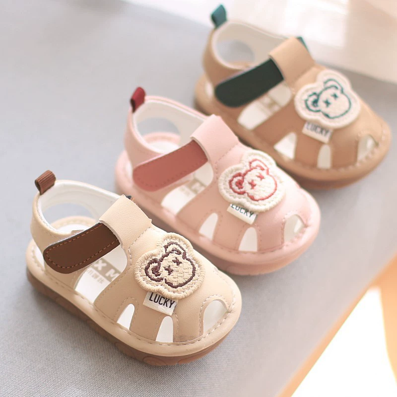 Летние ходунки для девочек 0 2-летние детские сандалии на мягкой подошве нескользящие ботинки для детей