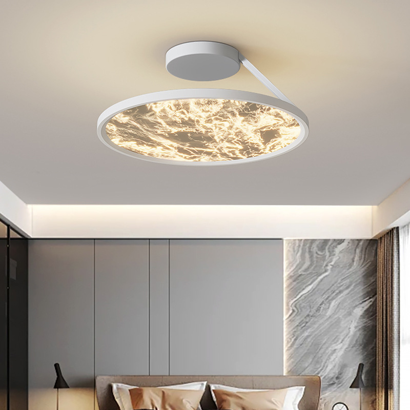 [Selección estricta] lámpara de techo italiana minimalista lujosa ligera de alto nivel de espectro completo protección de ojos redonda nubes alumbrado de estudio