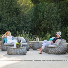 户外编藤沙发椅设计师别墅躺床房地产样板房阳台庭院花园藤编沙发