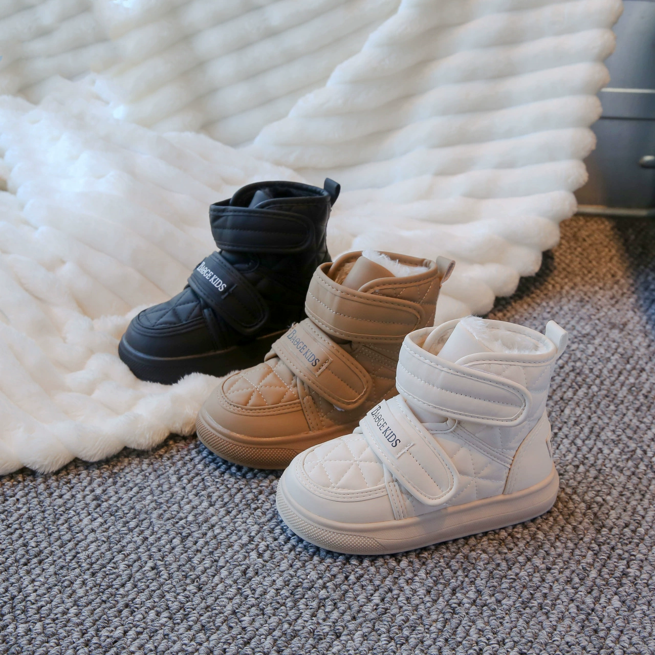 Корейский стиль, повседневная универсальная обувь для мальчиков и девочек, новая осенне-зимняя бархатная утолщенная обувь из северо-восточного хлопка, детские зимние сапоги