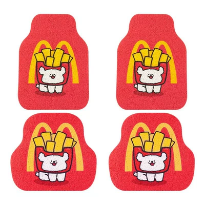 Avtomobil döşəmə paspasları Cartoon Designs, Anti-Dirt and Easy to - french-fries-puppy-silk-circle-foot-pad-4-piece-set-universal-size-4-piece-set-silk-circle