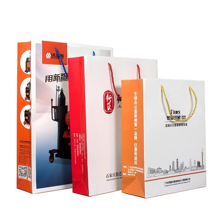 包装手提袋白牛皮纸袋服装伴手礼物纸袋子礼品袋子跨境专供烫金