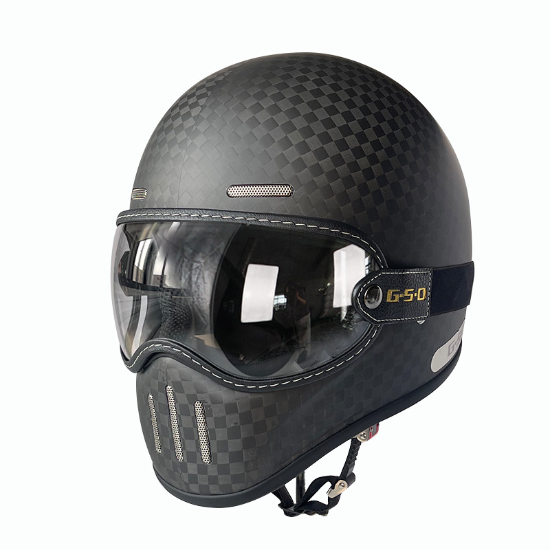 Helmet, Motuoche Motosiklet kaskı (dəbilqə) - matte-12k-transparent-visor-m55-56