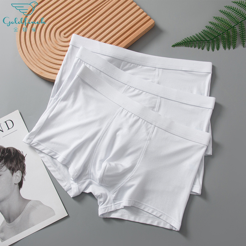 Light Color Youth White Underwear Men's Boxers Bamboo Fiber Modal Shorts Boxers Men's Wedding Photo Pants
