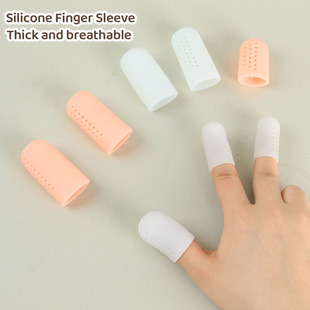 New Style Elastic Silicone Finger Sleeve with Breathable Holes, Non-Stuffy Finger Moisturizing Sleeve, Writing Anti-Wear and Pain-Proof Finger Sleeve
