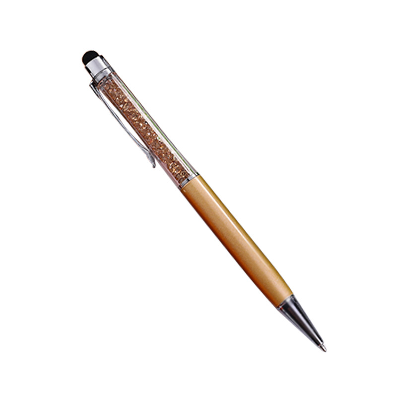 Fábrica al por mayor Bolígrafo De Metal pluma capacitiva letras pantalla táctil pluma de cristal Hotel publicidad pluma de regalo de negocios