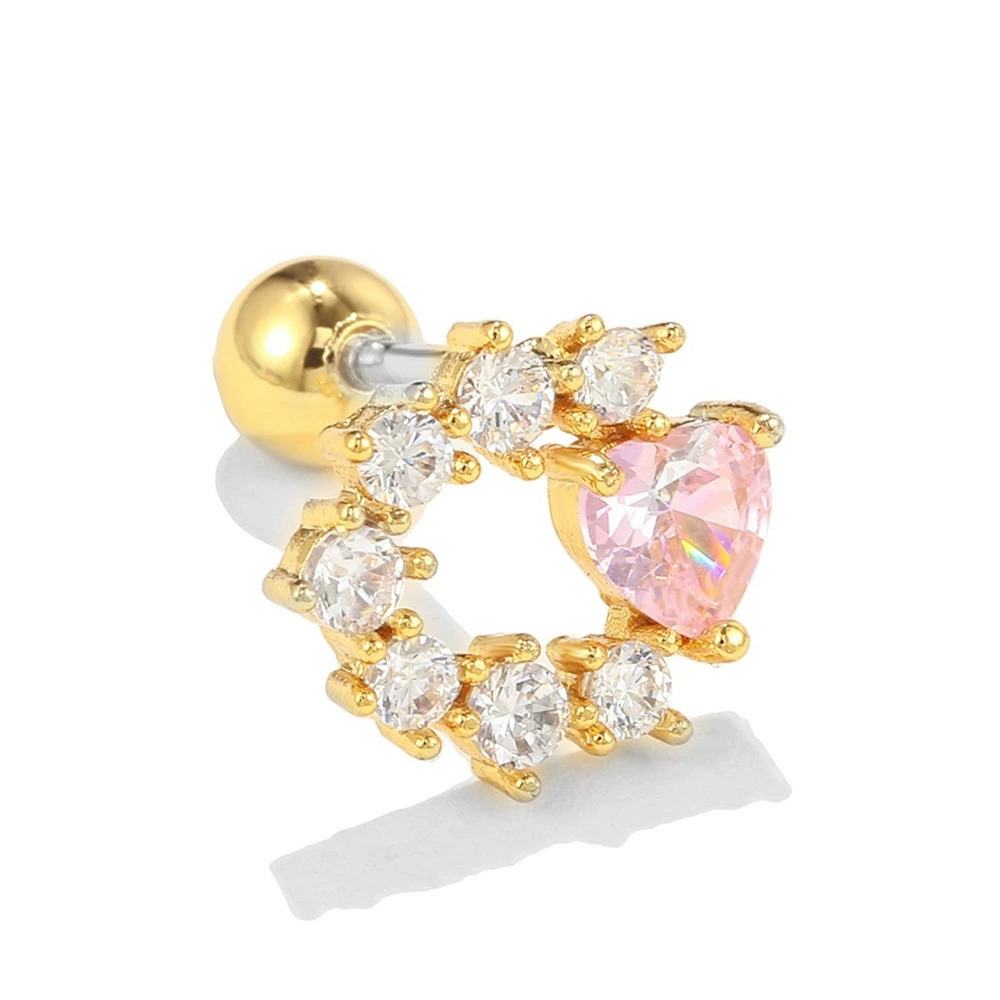 (Cross-border trading), fuchsia piercing, earrings