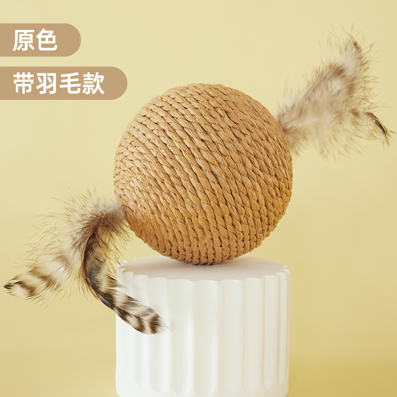 ペットの猫の剣の麻のボールは自分で高くて、退屈して猫の用品のインタラクティブな小さい猫のボールをかじって猫のおもちゃの卸売りをからかいます。|undefined