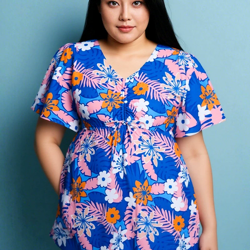 Swimwear for mother, fashionable dress, skirt, plus size