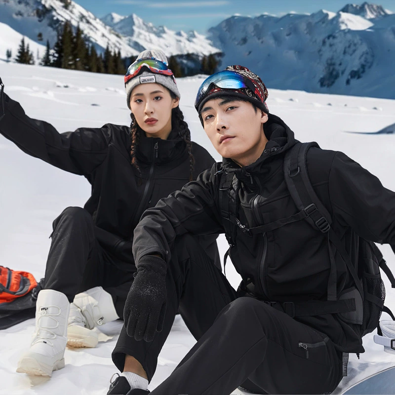 2024 Новая птица такая же мягкая оболочка зимняя куртка на флисовой подкладке Пара Открытый Альпинизм лыжи ветрозащитное непромокаемое теплое пальто
