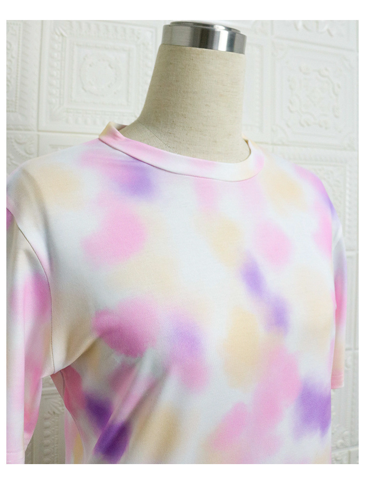 casual tie-dye milk silk short-sleeved home service suit NSXS35927