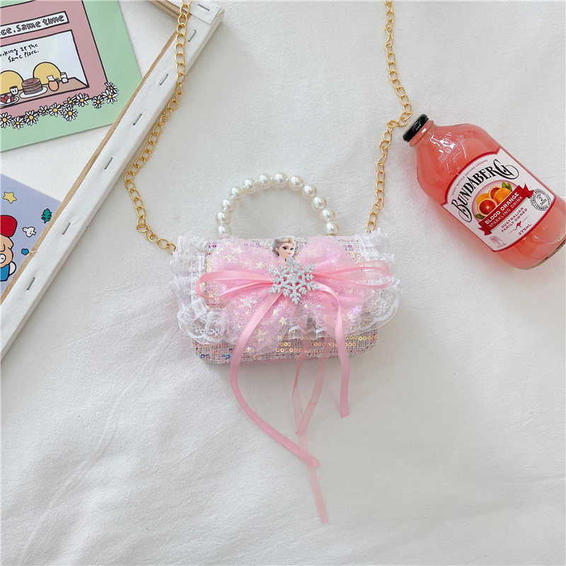 Baja de arco para niños ropa para niños bolsas lindas bolsas de cambio 2024 nuevo pañuelo de cáscara dura bolsas de tramo inclinadas bolsas de princesa de niñas