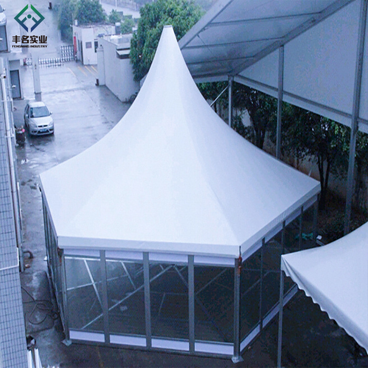 户外铝合金欧式展览红白喜事酒席活动尖顶帐篷 聚会四角白色帐篷