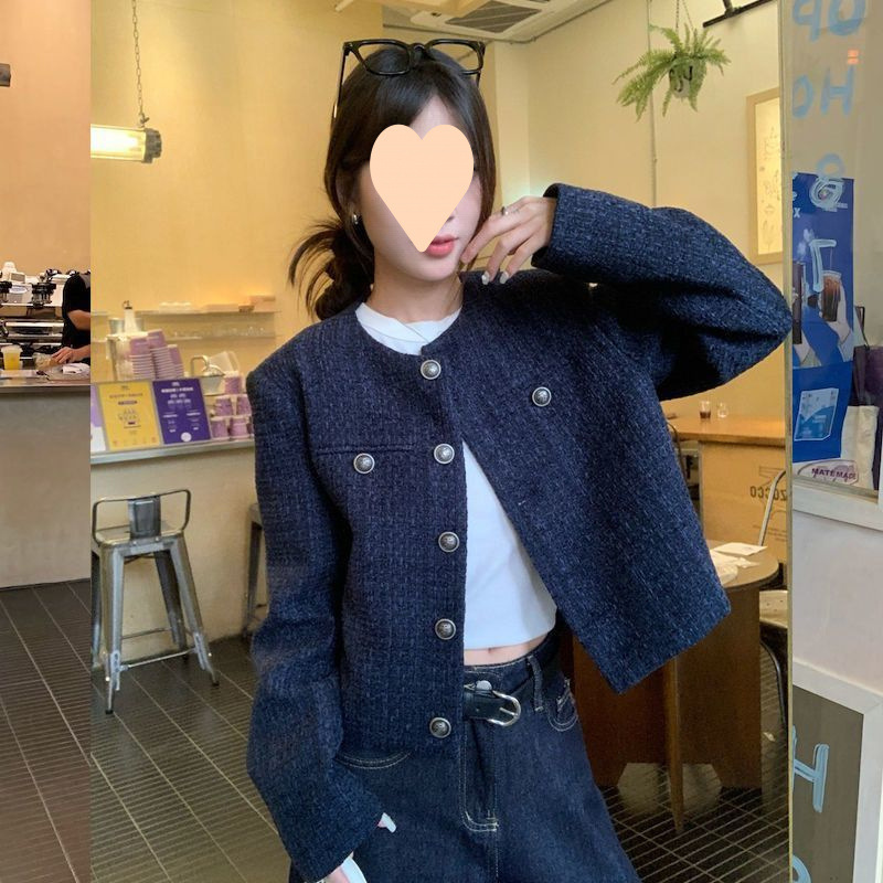 短款女生香风2025外套气质单排复古新款高级宽松长袖上衣|undefined