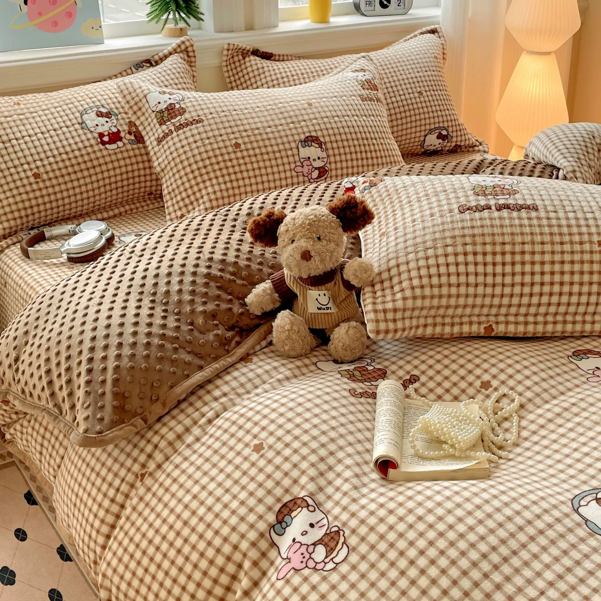 Warm set, sheet, duvet cover, bedspread, 4 piece set