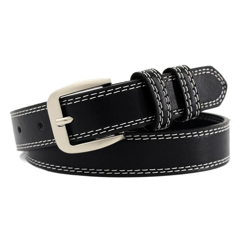 Cinturón Fino de Cuero para Mujer, Estilo Coreano, Hebilla Decorativa, Múltiples Colores, Venta por Unidad/Dropshipping