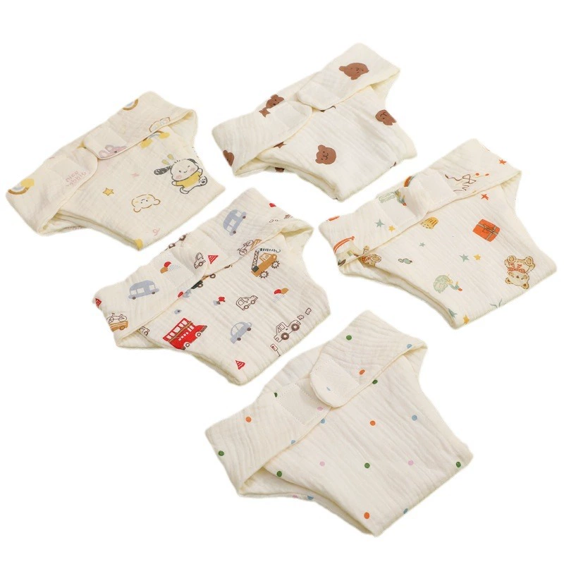 Summer gauze children's diaper, trousers for new born, washable, wholesale