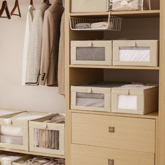 Clothes storage box home wardrobe drawer-type separated clothing storage box fabric storage box folding storage