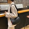 2021 winter new pattern lady Bag zipper cowhide Inclined shoulder bag The first layer cowhide One shoulder fashion Trend Dumplings