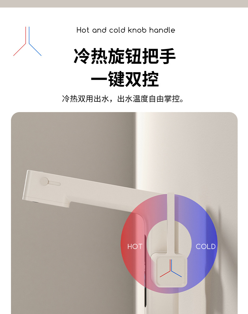 Milky white pull-out digital display washbasin faucet, cold and hot all-copper multi-functional gun gray top water outlet washbasin faucet undefined