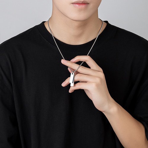 Double brand necklaces with personality and versatile light luxury men's trendy jewelry for men's titanium steel pendant men's necklace