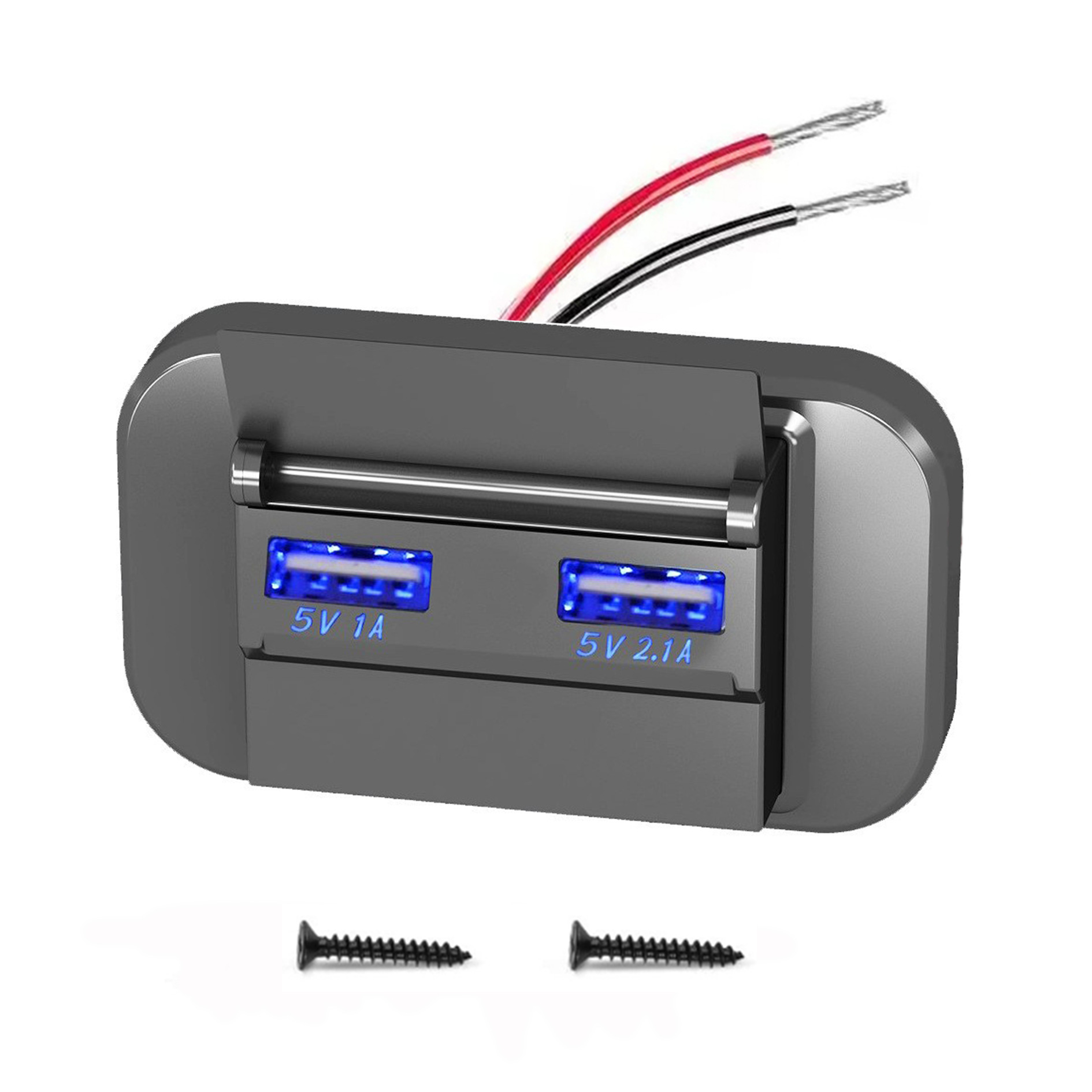 Nuevo cargador de teléfono móvil para coche, autocaravana, yate, autobús, cargador de coche de doble interfaz, sin necesidad de perforación, 5V3.1A