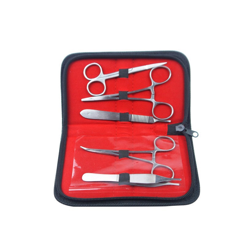 Kit de instrumentos de sutura quirúrgica, kit de práctica de sutura de heridas, set de entrenamiento de sutura, kit de práctica de sutura, bolsa de sutura