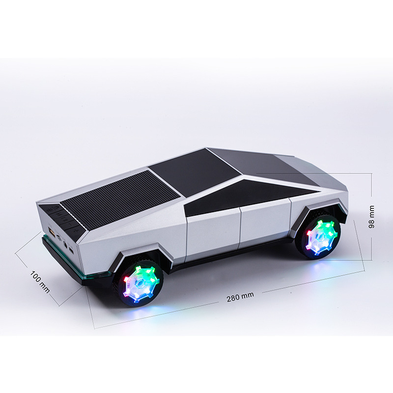 跨境特斯拉汽车模型蓝牙音箱桌面无线充赛博摆件创意礼品蓝牙音响|undefined