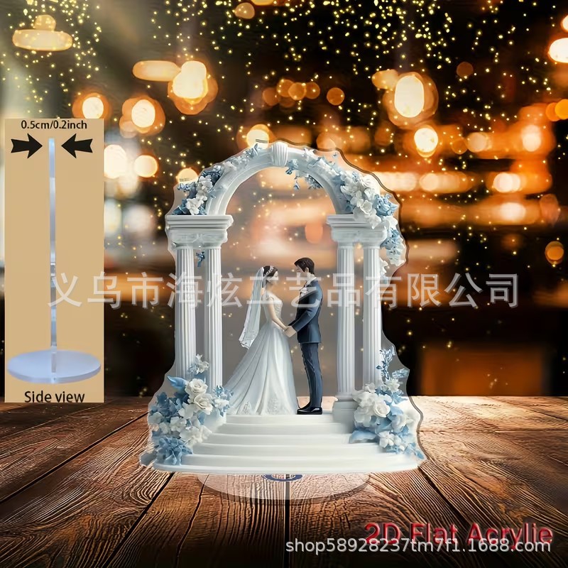 Adorno Giratorio de Acrílico para Boda Acrílico para Decoración de Bodas y Hogar