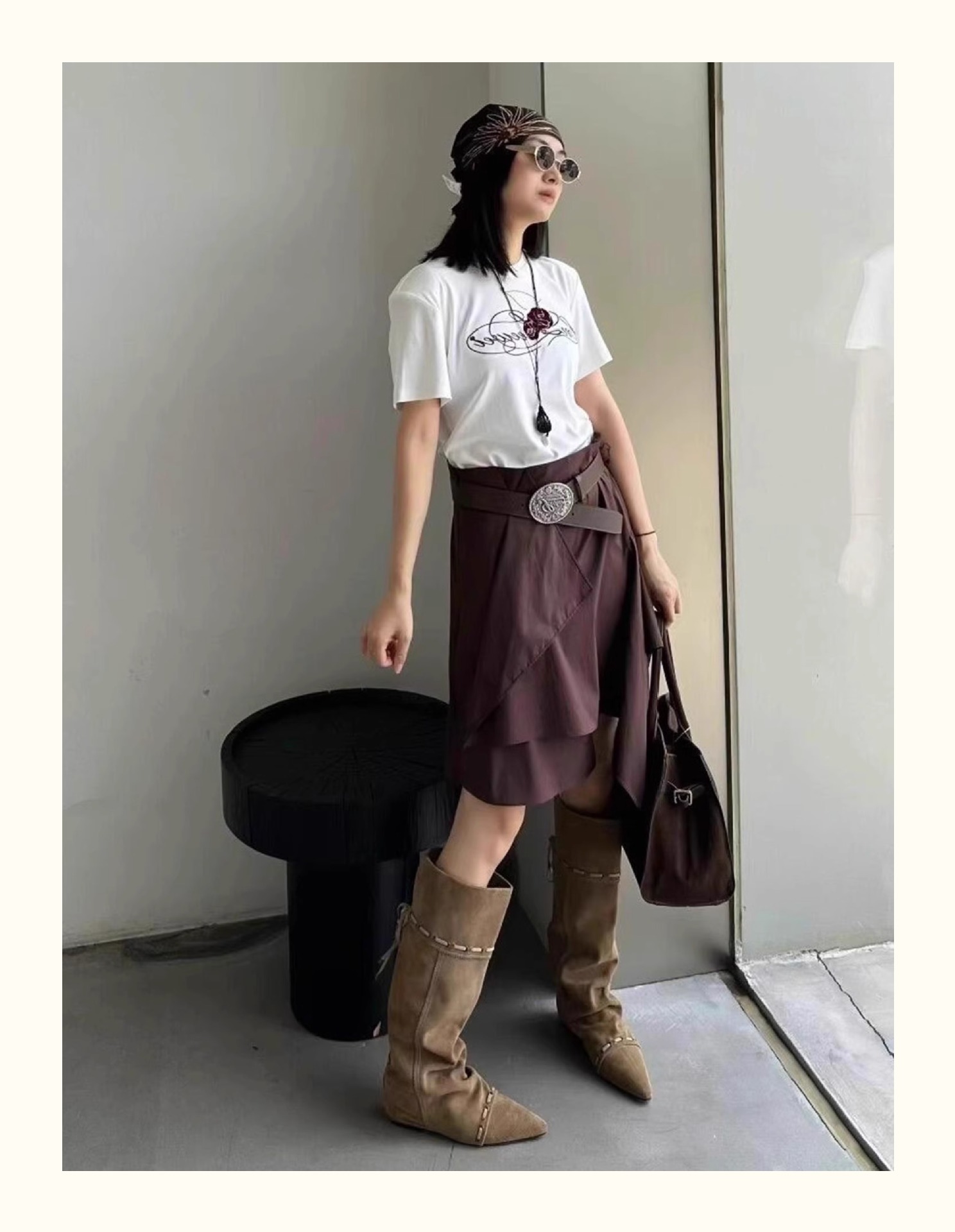 pointed-toe Flat Lace-up Trendy Melard Western Cowboy Boots 2025 Autumn/winter New Style Fashionable And Versatile Unique Lightweight_voghion.com