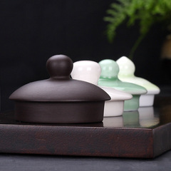 Ceramic teapot lid with lid holder repair accessories spare parts universal small lid rope cord purple sand cup porcelain teapot lid