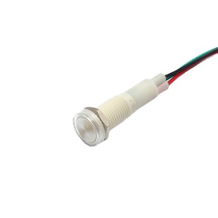 10mm Plastic Wired Red and Green Two-color Common Sun Indicator LED Lamp Beads Single Flash Fire Truck Car Signal Light