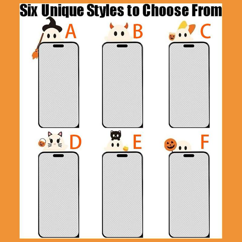Ghostees Mystery Phone Buddy鬼魂南瓜粘贴式手机装饰小雕像桌面|undefined