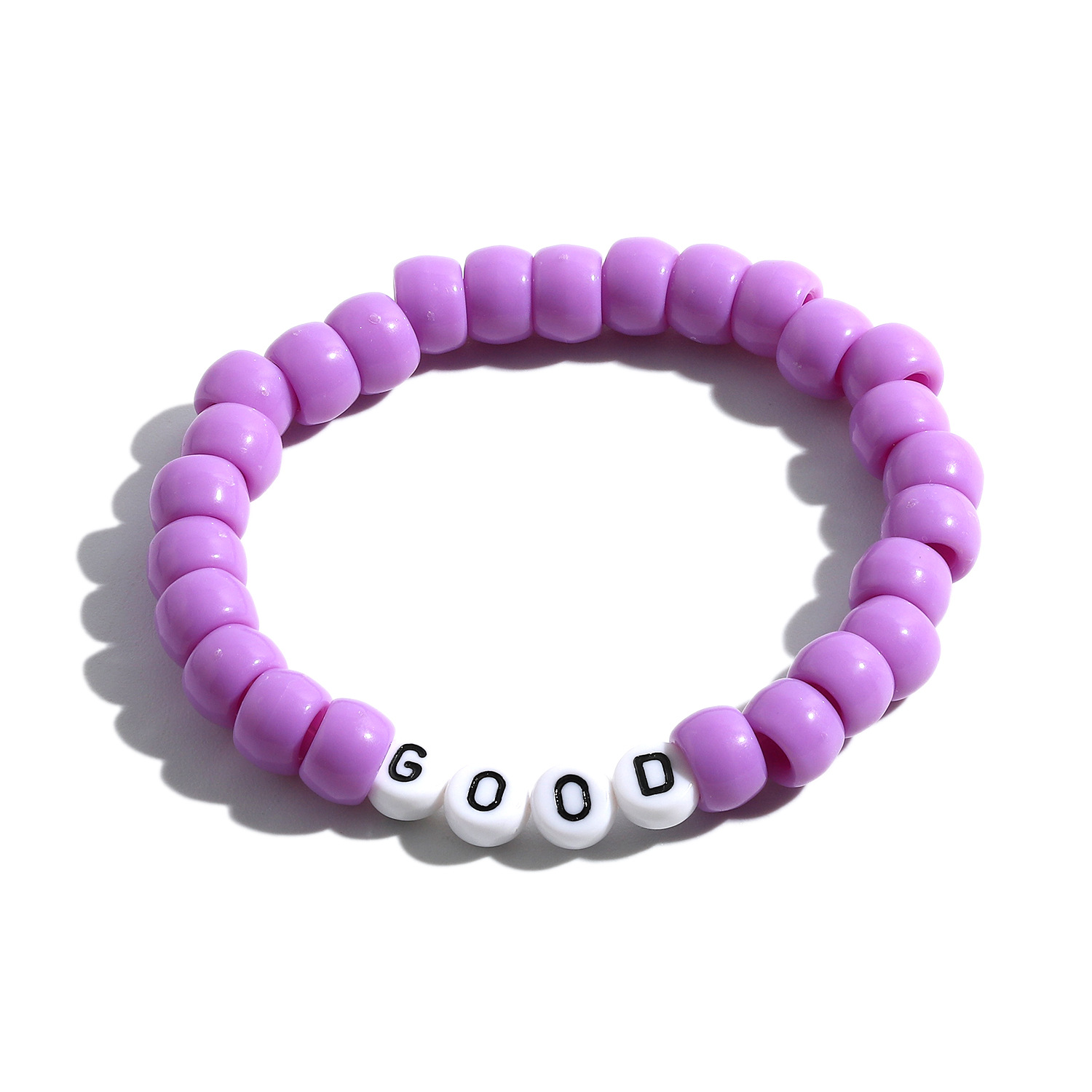 Bracelet De Couleur De Contraste De Lettre Ronde Acrylique De Mode En Gros display picture 38