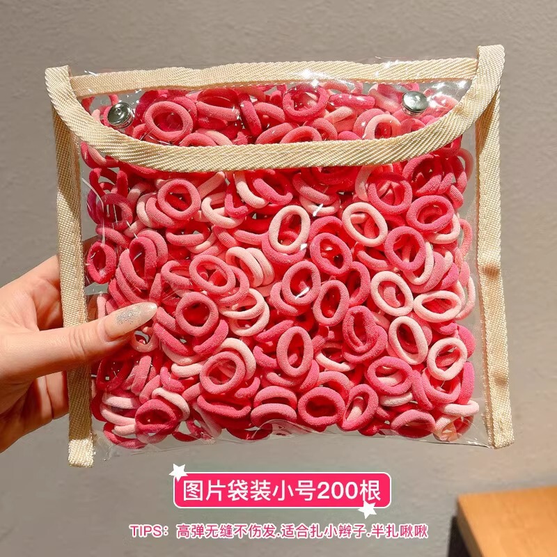 韩版儿童发圈无痕耐用毛巾圈头绳高弹力皮筋发绳儿童百搭纯色发饰|undefined