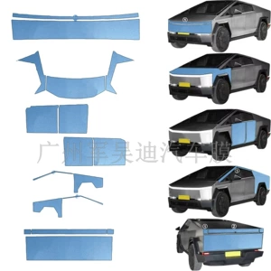 Tesla Cybertruck üçün Pre-Cut Tpu Rəng Dəyişən Film Glacier Blue Apple Green