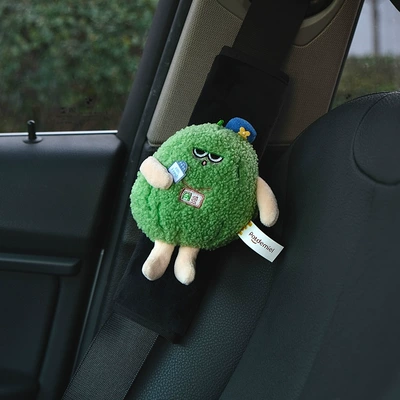 Interior Decoration Supplies Cute Ornaments — Seat belt shoulder pad - kugua-crystal-velvet-shoulder-cover-1-piece-upgraded-hand-stitched-version