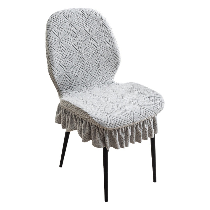 Cubierta de la silla universal de cáscara simple cubierta de la silla del hogar cubierta de la silla del respaldo palillos integrados cubierta elástica engrosada cubierta de la silla de comedor