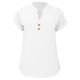 AliExpress 2025 European and American Summer Solid Color Button Short-sleeved Women's Shirt Cotton Linen Washed Breathable Fashion V-neck