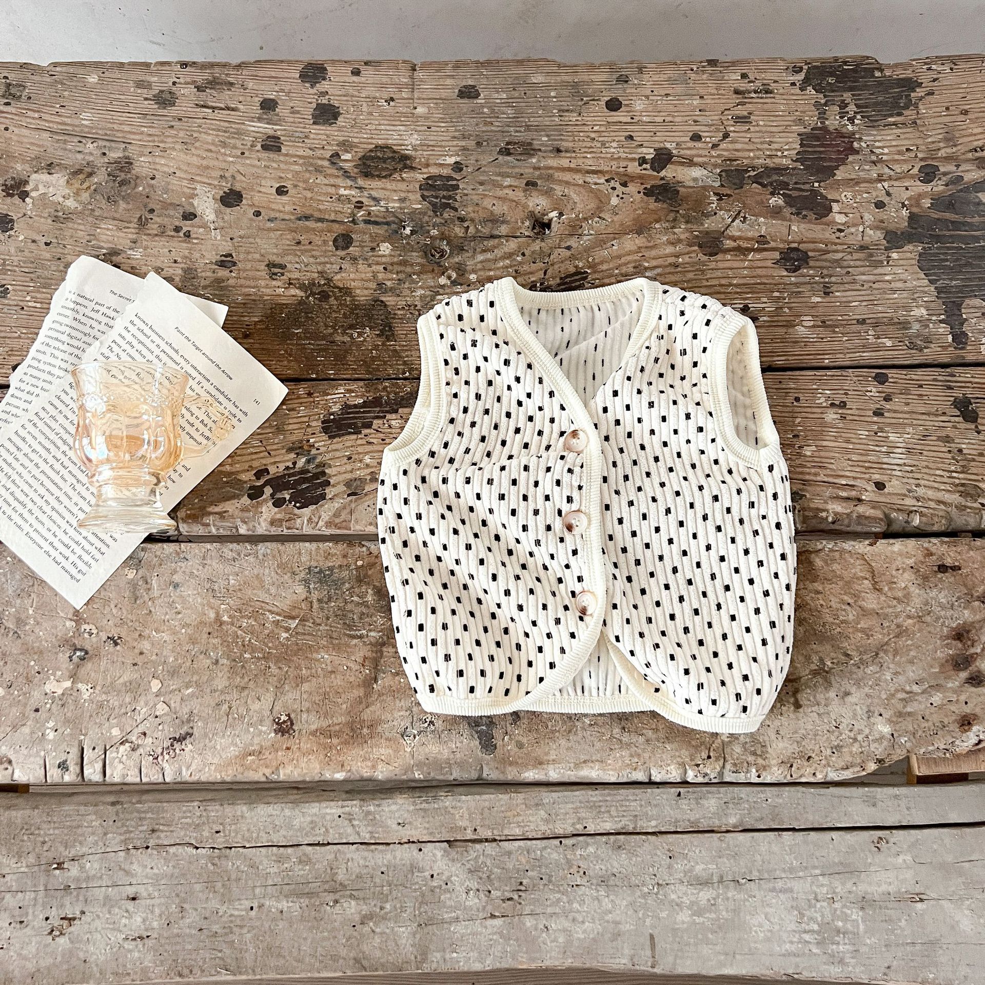 Otoño ins2023 estilo coreano todo partido pit PANA cardigan chaleco PANA impreso cardigan para niños y niñas