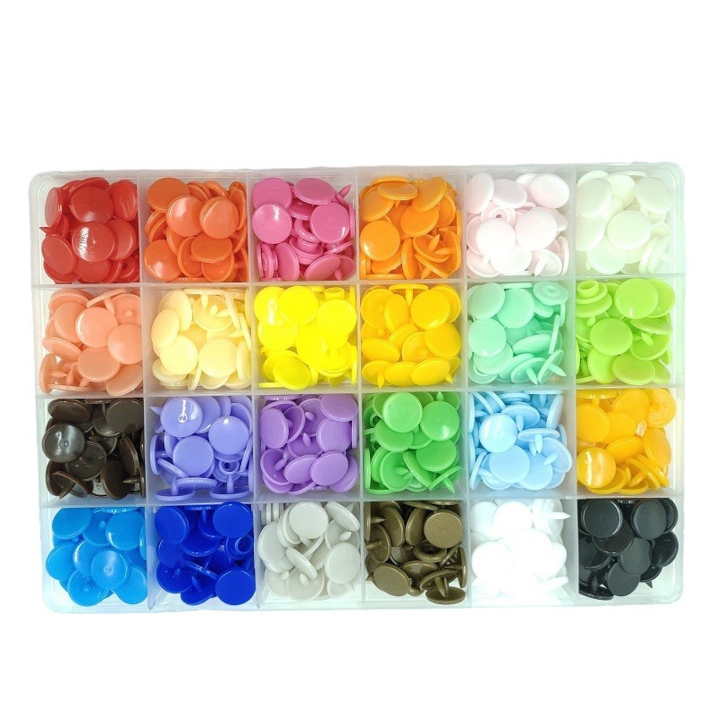 240 juegos de resina de plástico de cuatro cierre botón de plástico botón sin clavos botón hembra + herramientas de instalación pinzas de presión manual