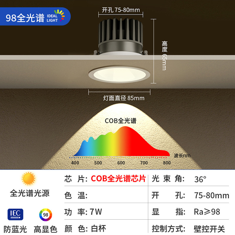 [full spectrum hill spotlight] 7W-White cup