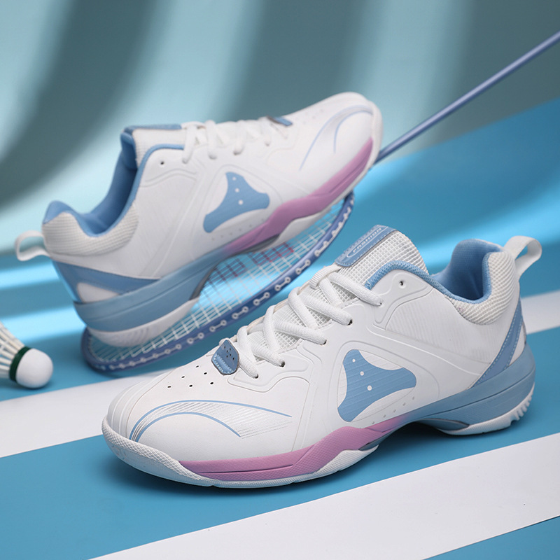 Zapatos de bádminton para mujer, cómodos, resistentes al desgaste, antideslizantes, zapatos deportivos para parejas, superficie de malla transpirable, zapatos de entrenamiento para parejas juveniles