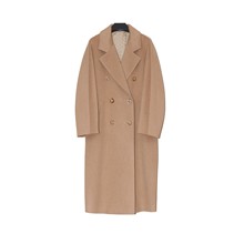 【现货】100%骆驼绒绒17μmBABY超细单面呢801双排扣女式大衣