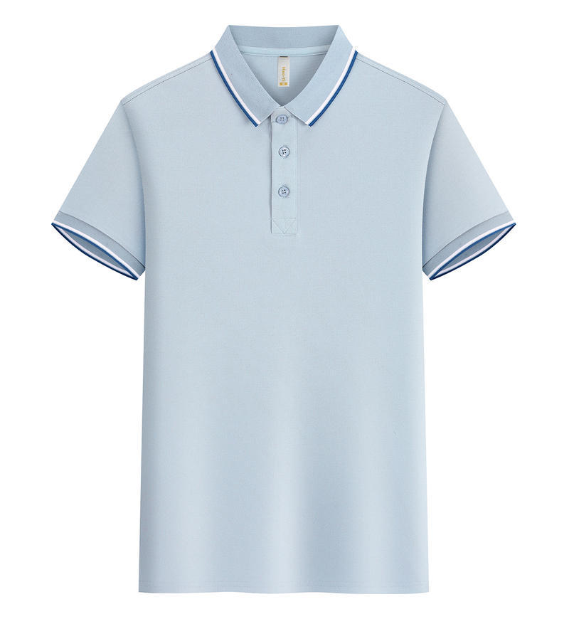 Hielo de oxígeno algodón Asia-Europa código transfronterizo empresa publicidad camisa de trabajo solapa de manga corta polo ropa de trabajo personalizada logotipo impreso