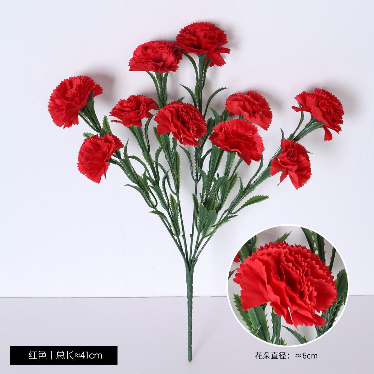 Simulación de 10 claves de flores para decorar el hogar Día de la Madre Día del Maestro Regalo de flores Decoración de la mesa