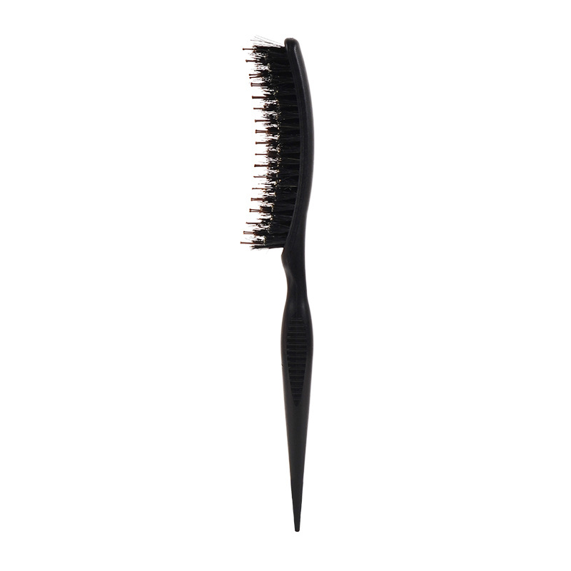 Puro melina de cerdo de nylon tres filas de cabello de noche sala de estudio de maquillaje bandeja de cabello de cola de punta cabello de cabello de estilo suelto grueso rizado peine